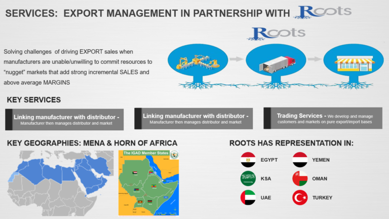 Export management in partnership with Roots - Outpace Consulting